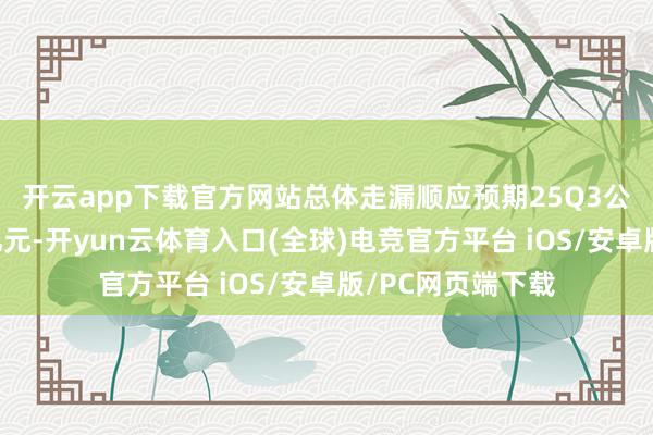 开云app下载官方网站总体走漏顺应预期　　25Q3公司总营收1131亿元-开yun云体育入口(全球)电竞官方平台 iOS/安卓版/PC网页端下载