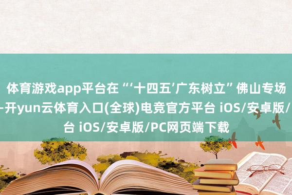 体育游戏app平台在“‘十四五’广东树立”佛山专场新闻发布会上-开yun云体育入口(全球)电竞官方平台 iOS/安卓版/PC网页端下载